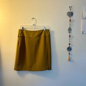 High-Waisted Tan Pencil Skirt